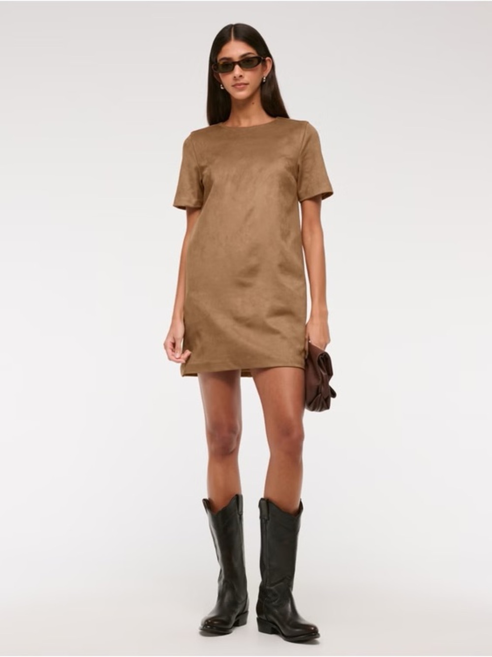 Abercrombie and Fitch faux suede mini dress nwt small